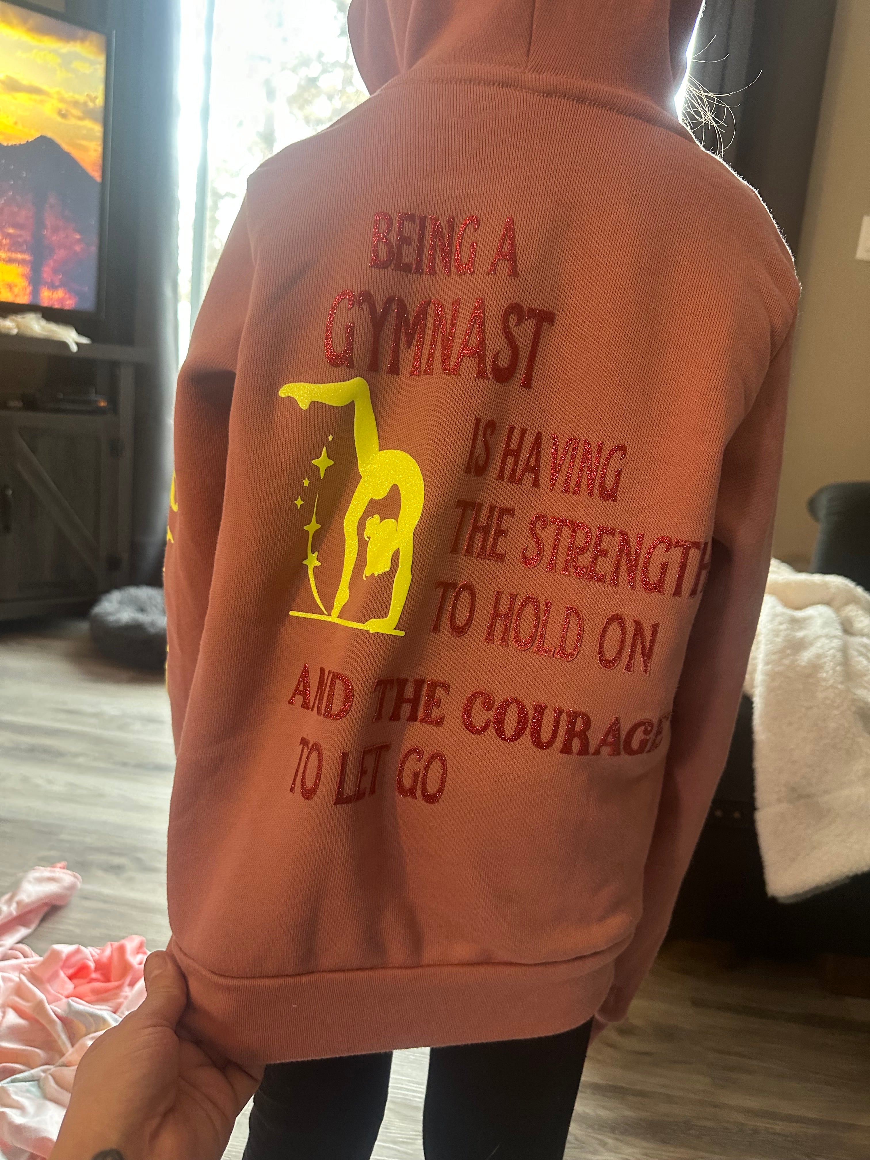 Personalized Children Hoodie with Glitter Puff Vinyl